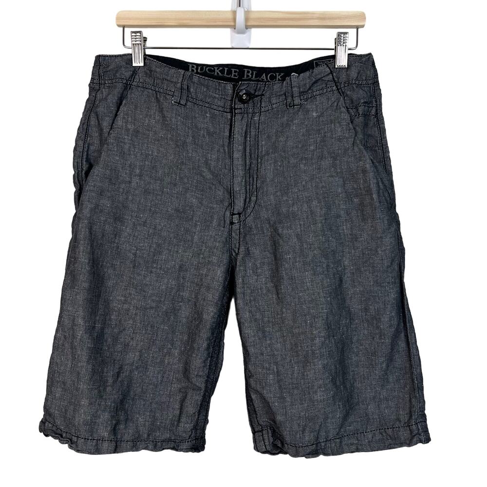 Buckle‎ Black Men's Linen Blend Black Take it Easy Slim Shorts Size 32